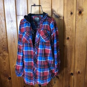 Fox racing trade mark product classic created to destroy fox flannel size XL